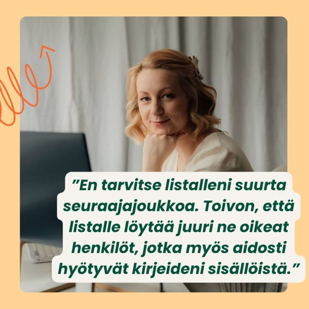 Asiakastarina: Aitoa hyötyä uutiskirjeestä, ei vain seuraajien haalimista